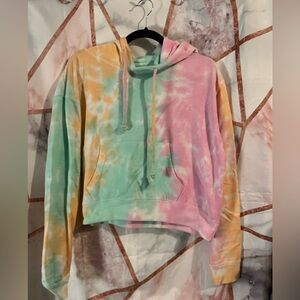 Tie-Dye Crop Hoodie